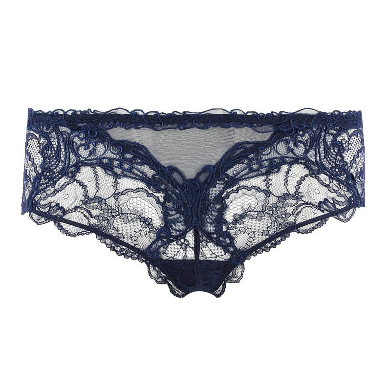 Calcinha Renda Hipster Soir de Venise Bleu Venise
