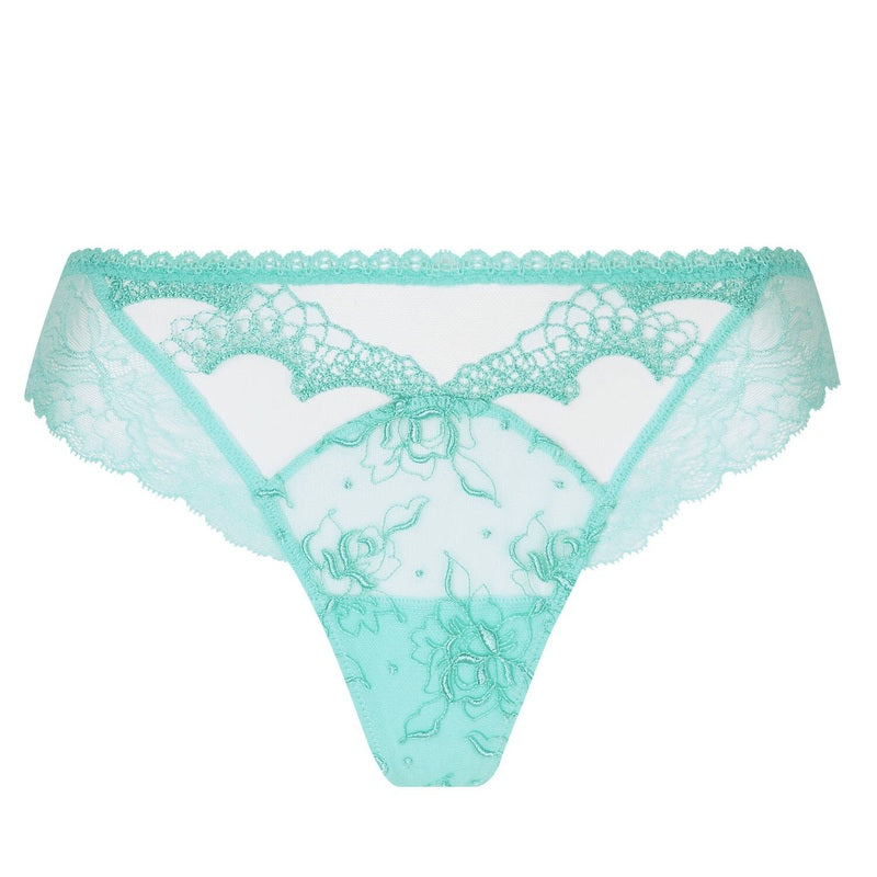 Calcinha Renda Fio Dental Princesse Iris Princesse Aqua