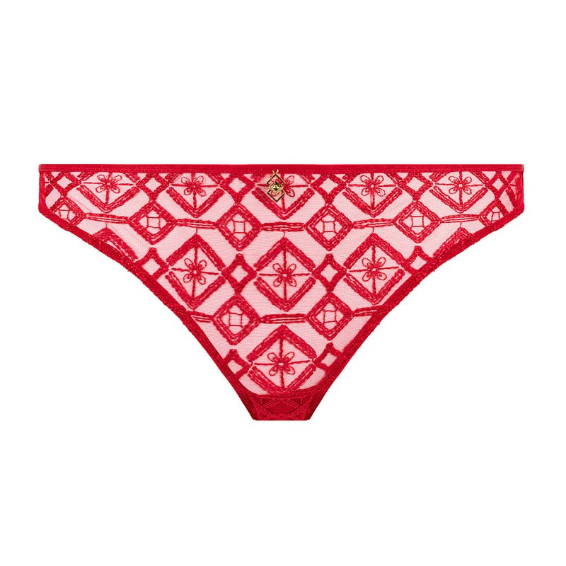 Calcinha Breve brasileiro Sense of Illusion Red Berry