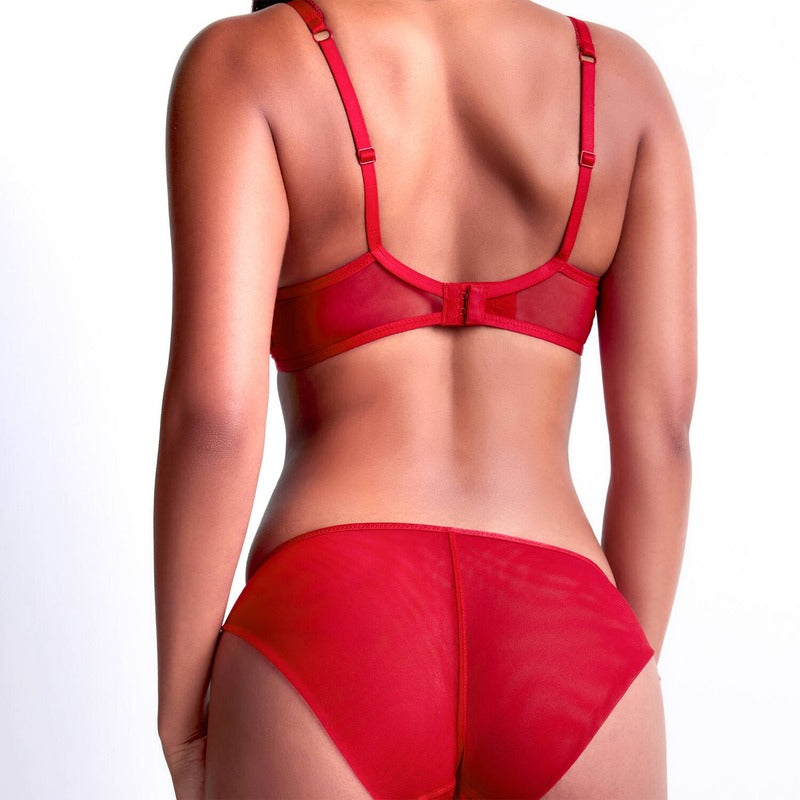 Calcinha Breve brasileiro Sense of Illusion Red Berry