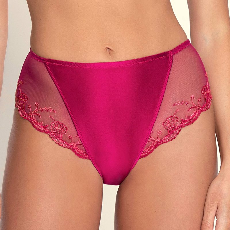 Calcinha de Seda cintura alta Splendeur Soie Splendeur Carmin