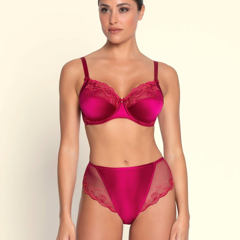 Calcinha de Seda cintura alta Splendeur Soie Splendeur Carmin