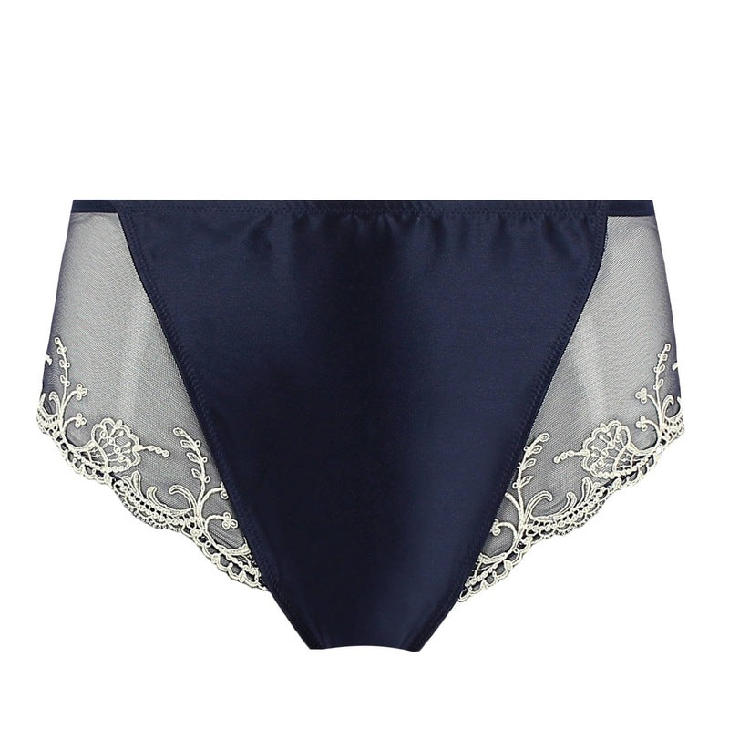 Calcinha de Seda cintura alta Splendeur Soie Splendeur Marine