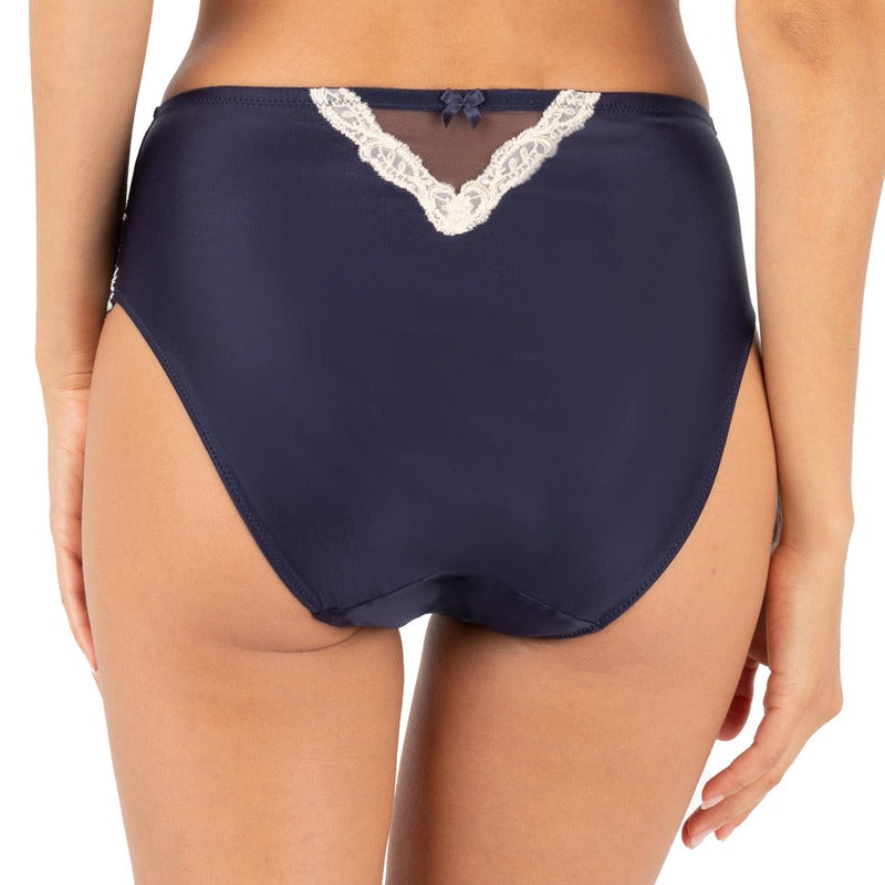 Calcinha de Seda cintura alta Splendeur Soie Splendeur Marine