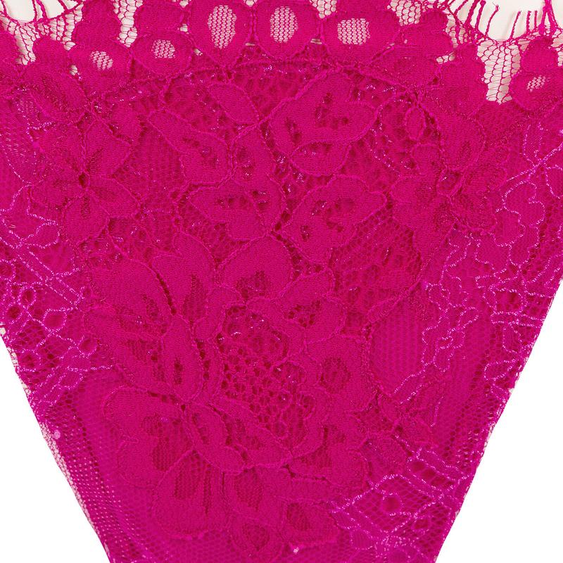 Calcinha Fio Dental de Renda LHeure Local Brooke Magenta