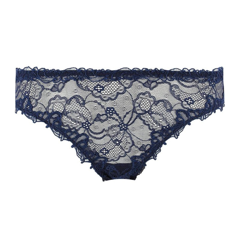 Calcinha Renda Breve sedução Soir de Venise Bleu Venise