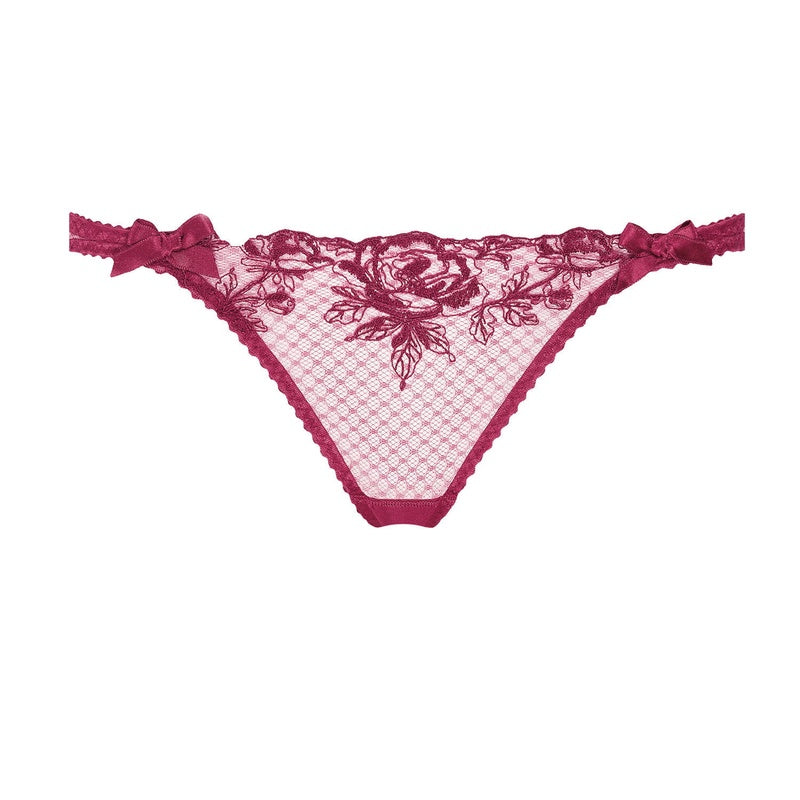 Calcinha Renda Rosia Borgonha