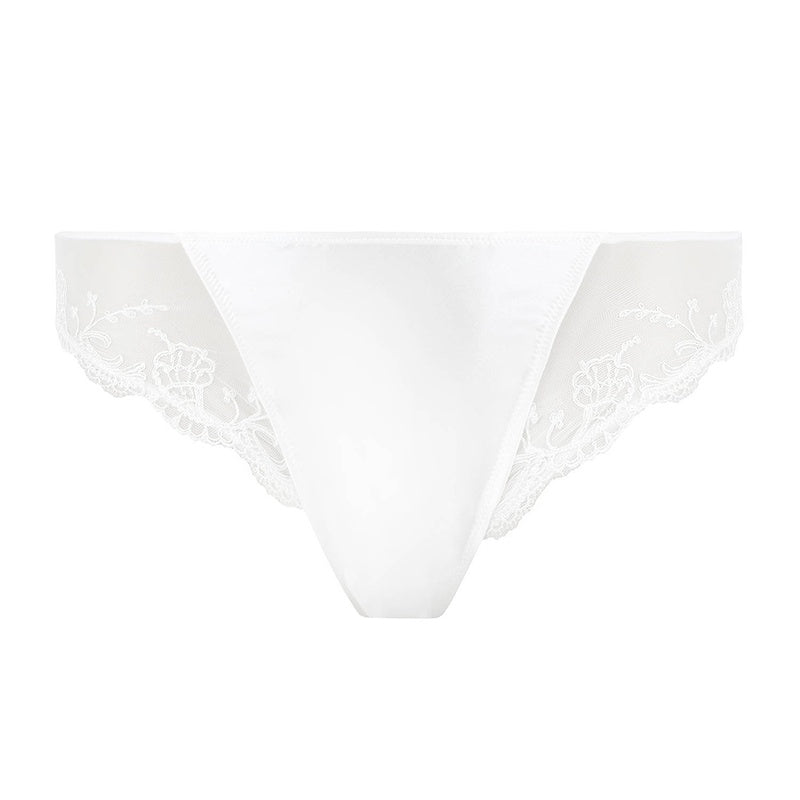 Calcinha Boyshort de Seda Fancy Splendor Soie Ecru Nacre