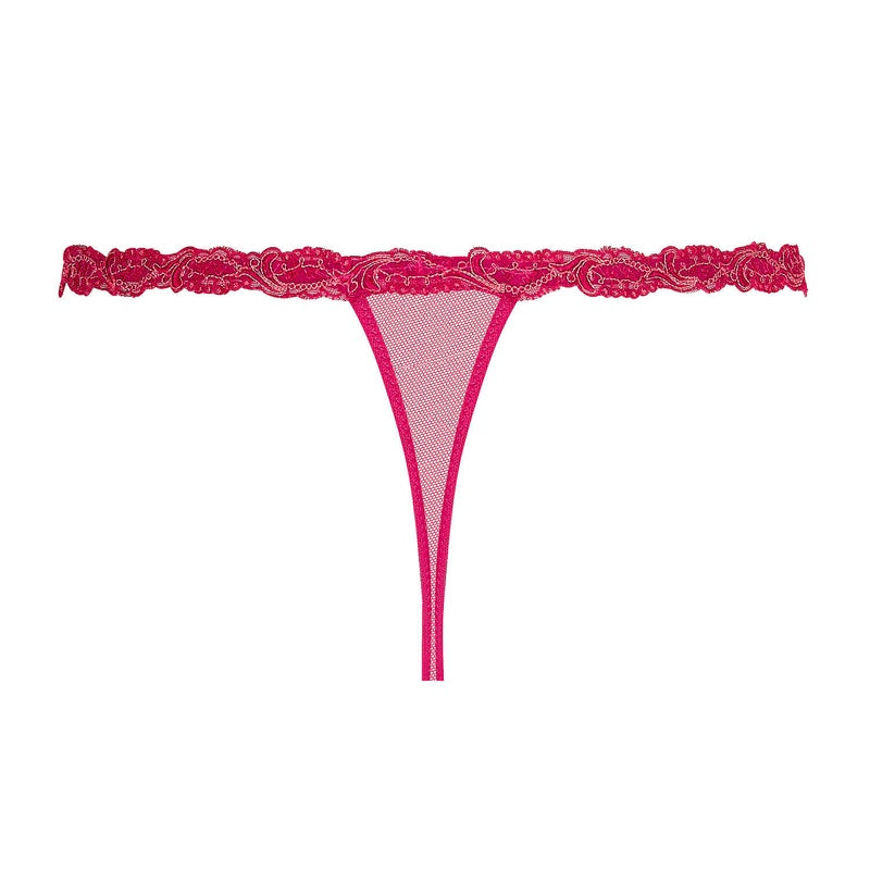 Calcinha Fio Dental de Seda Splendeur Soie Splendeur Carmin
