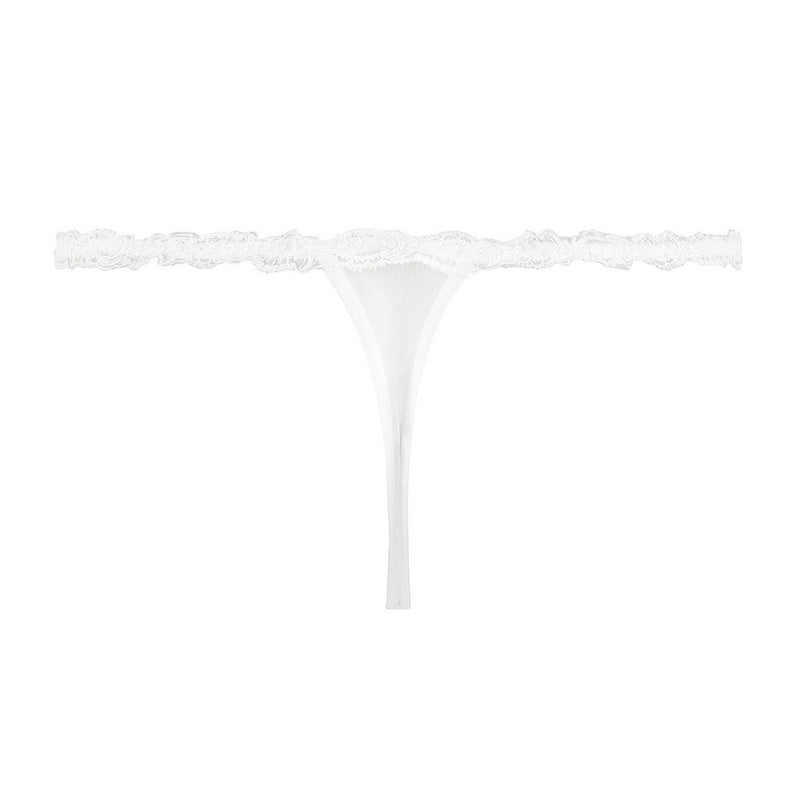 Calcinha Fio Dental De Seda Splendor Soie Ecru Nacre