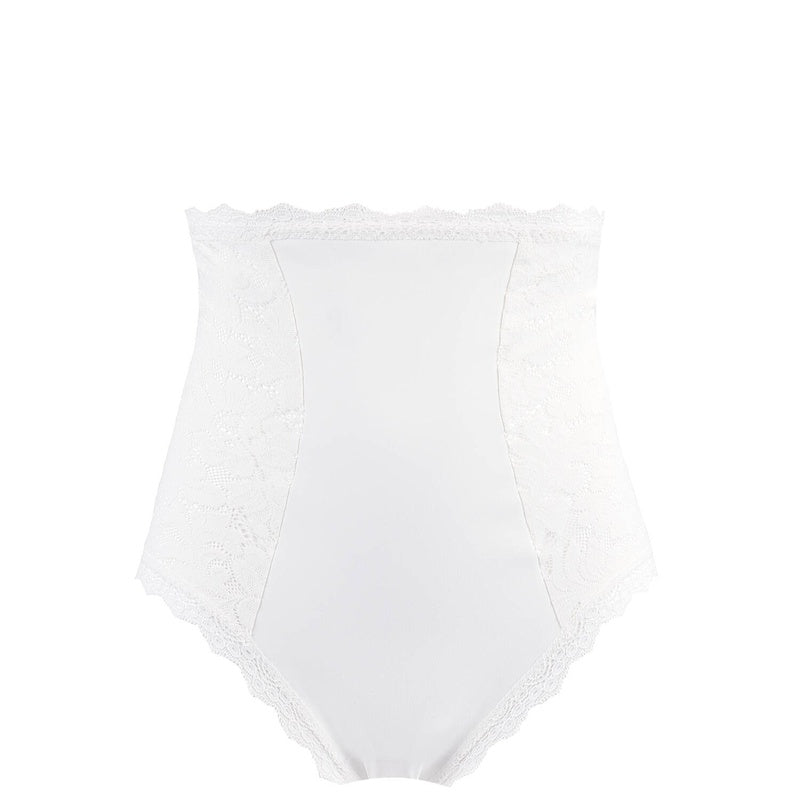 Calcinha modeladora de Renda cintura alta Nel Dentelle Écume