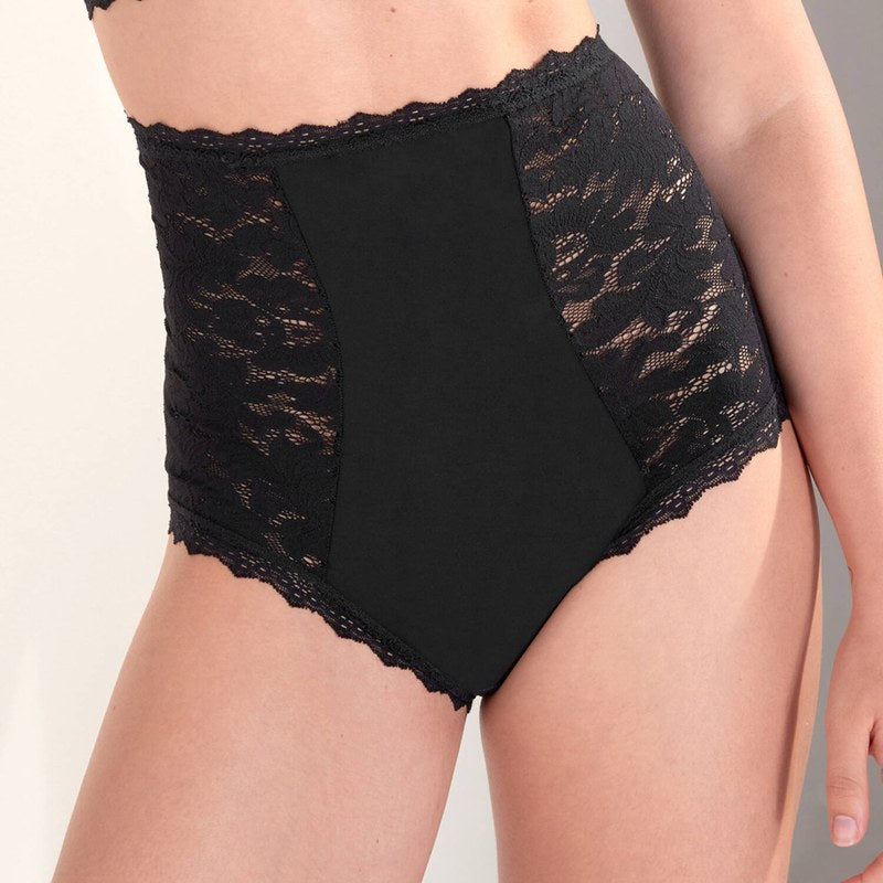 Calcinha modeladora de cintura alta com Renda Nel Dentelle