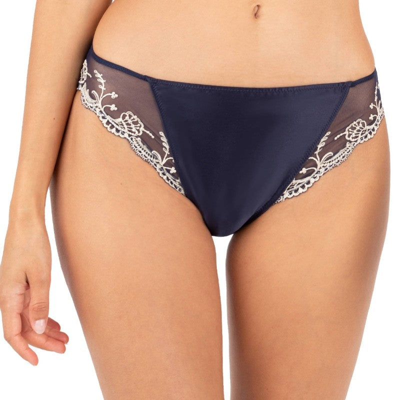 Calcinha Cueca Fancy de Seda Splendeur Soie Splendeur Marine