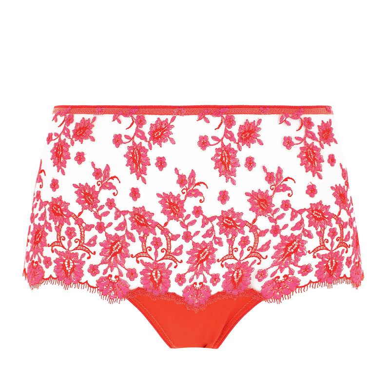 Calcinha cintura alta Petite Fleur Hot Orange