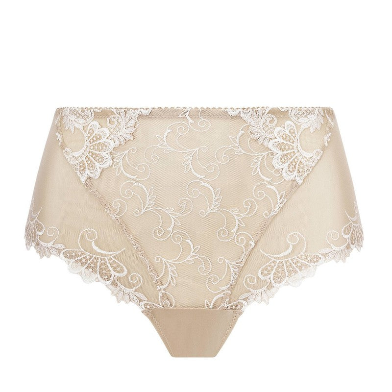 Calcinha cintura alta Dressing Floral Ambre Nacre