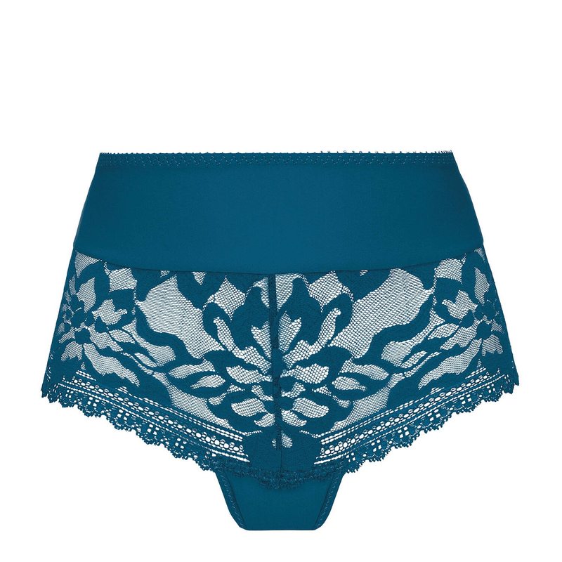 Calcinha de Renda cintura alta Leia Bleu Océan