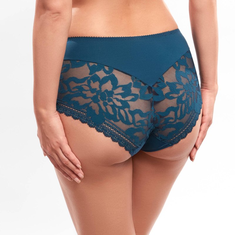 Calcinha de Renda cintura alta Leia Bleu Océan