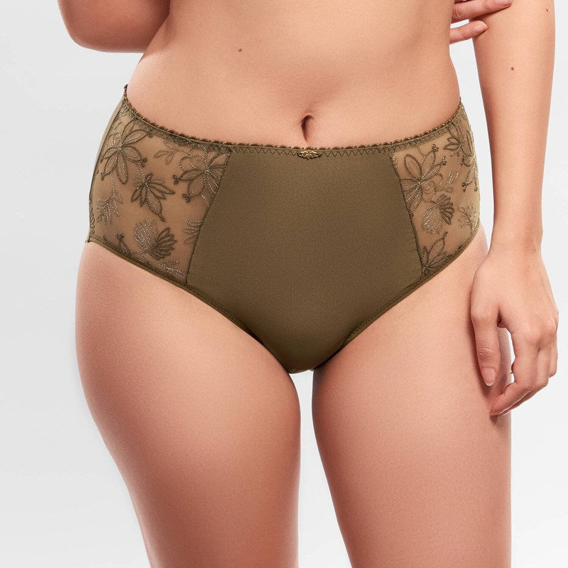 Calcinha cintura alta Alix Bronze