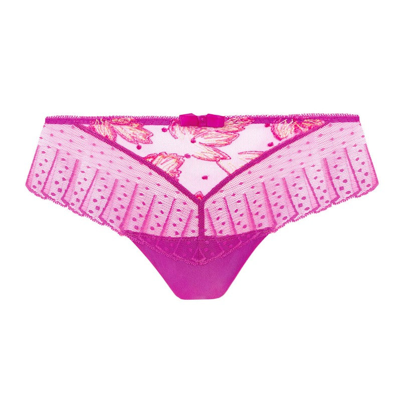 Calcinha Fio Dental de Renda Amour Magenta