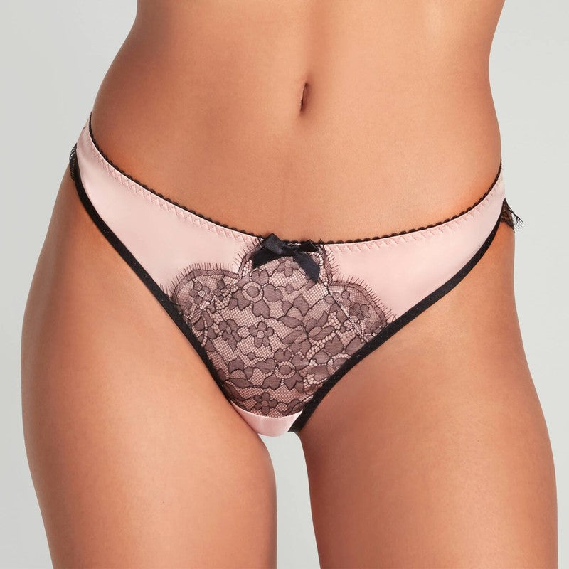Calcinha Fio Dental de Seda Sammi Nude