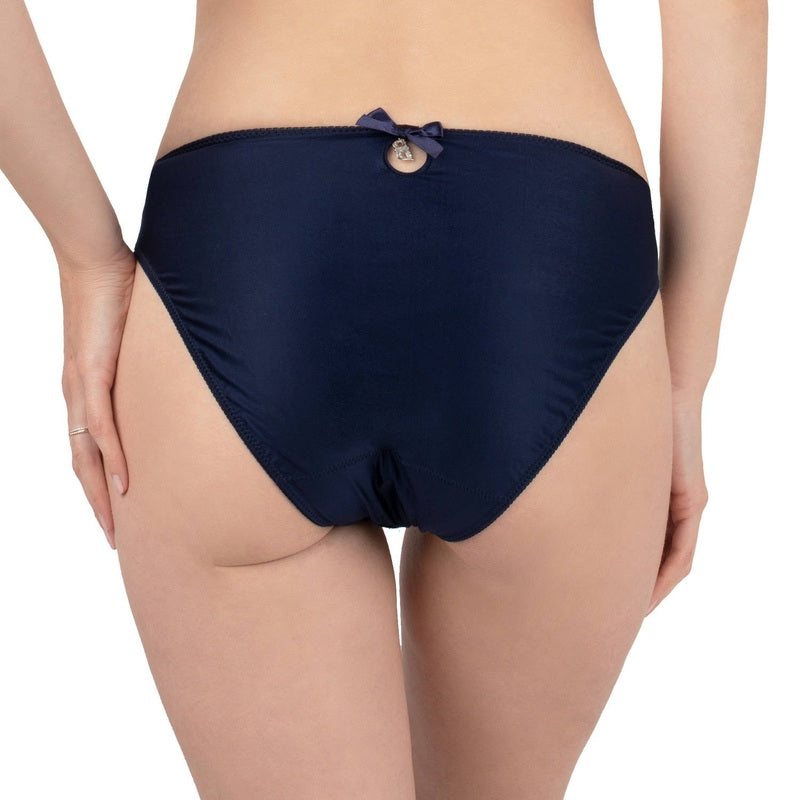 Calcinha Renda Fancy Brief Soir de Venise Bleu Venise