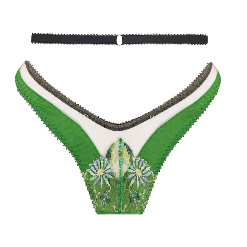 Calcinha cintura alta Sally Vert Floral