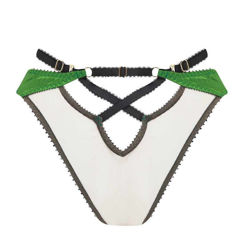 Calcinha cintura alta Sally Vert Floral