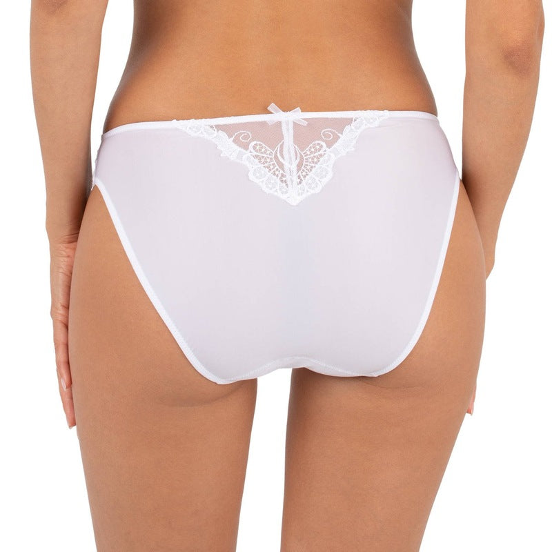 Calcinha Cueca Chique Floral Branca