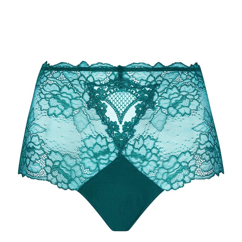 Calcinha de Renda cintura alta Sublime en Dentelle Vert Princesse