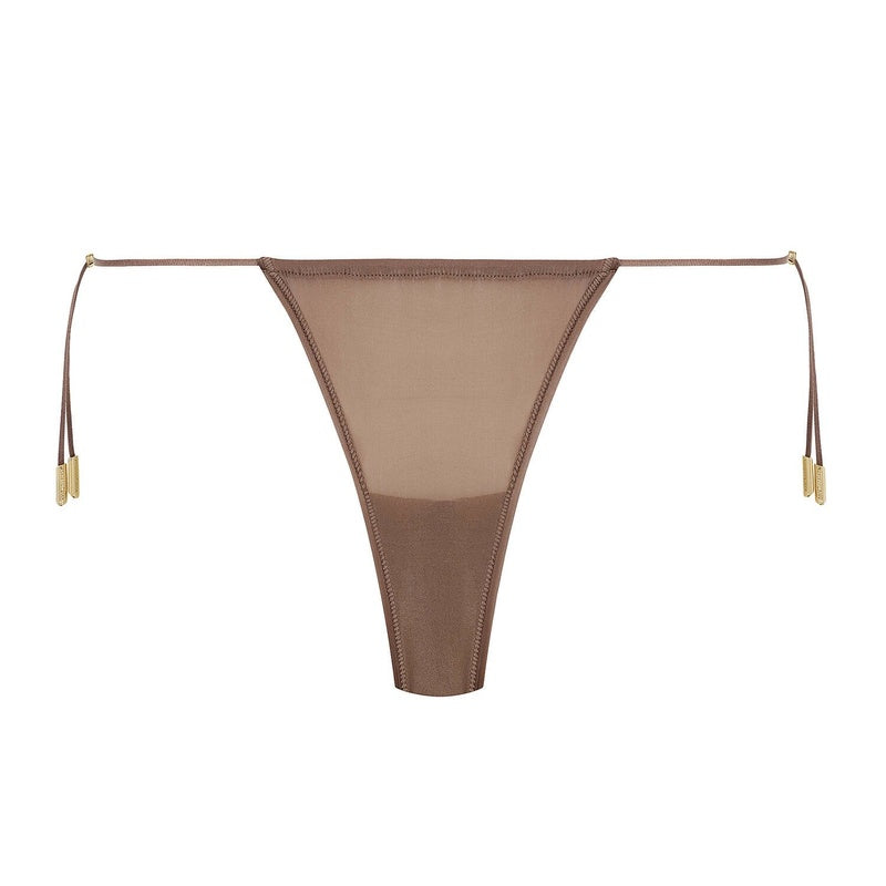 Calcinha Mini Fio Dental French Kiss Light Moka