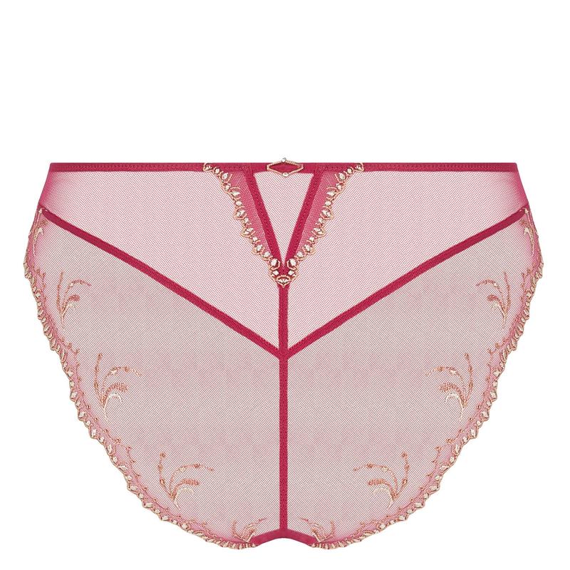 Calcinha Brief de sedução Éblouissante Icône Or Rubis