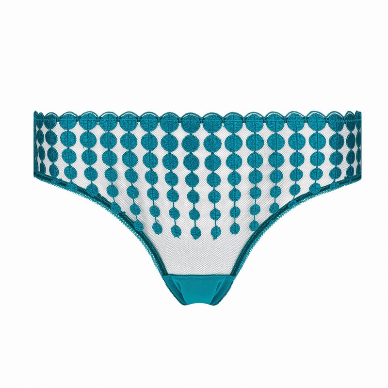 Calcinha Hipster Deco Dots Turquesa