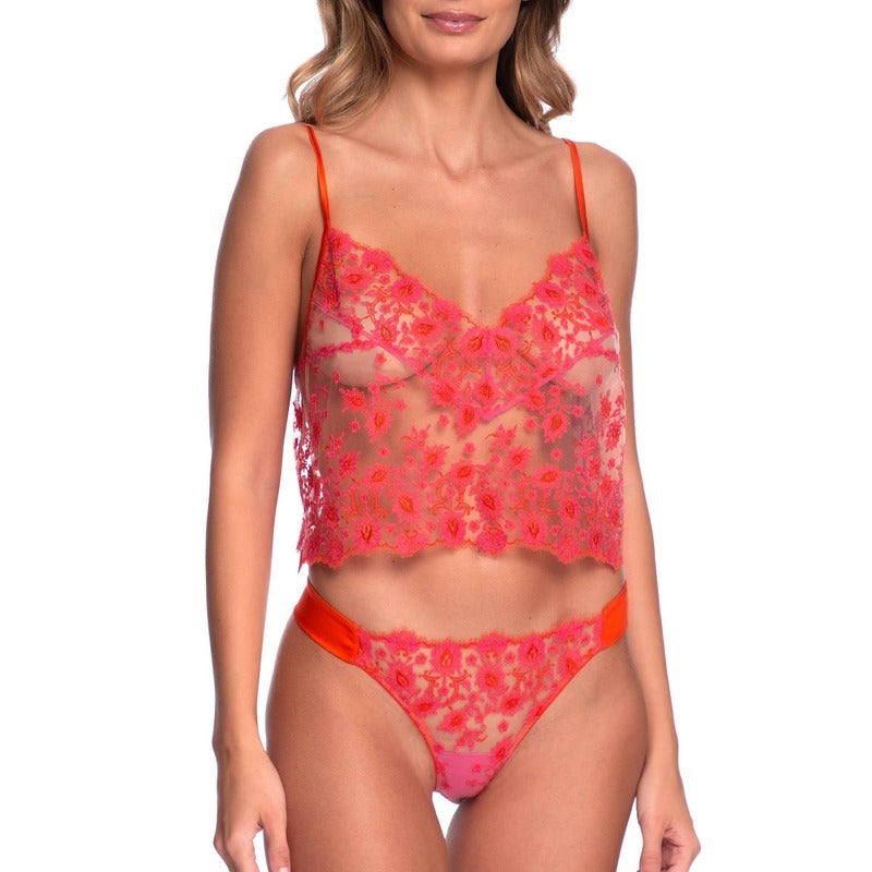 Calcinha Fio Dental Petite Fleur Laranja Quente