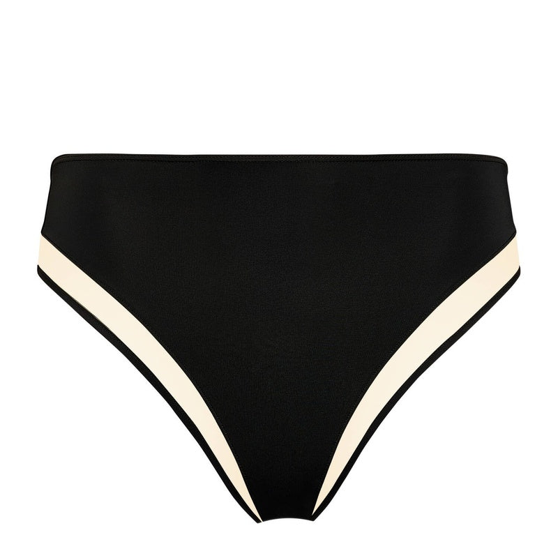 Calcinha aberta de cintura alta Pure Tentation Noir Nude