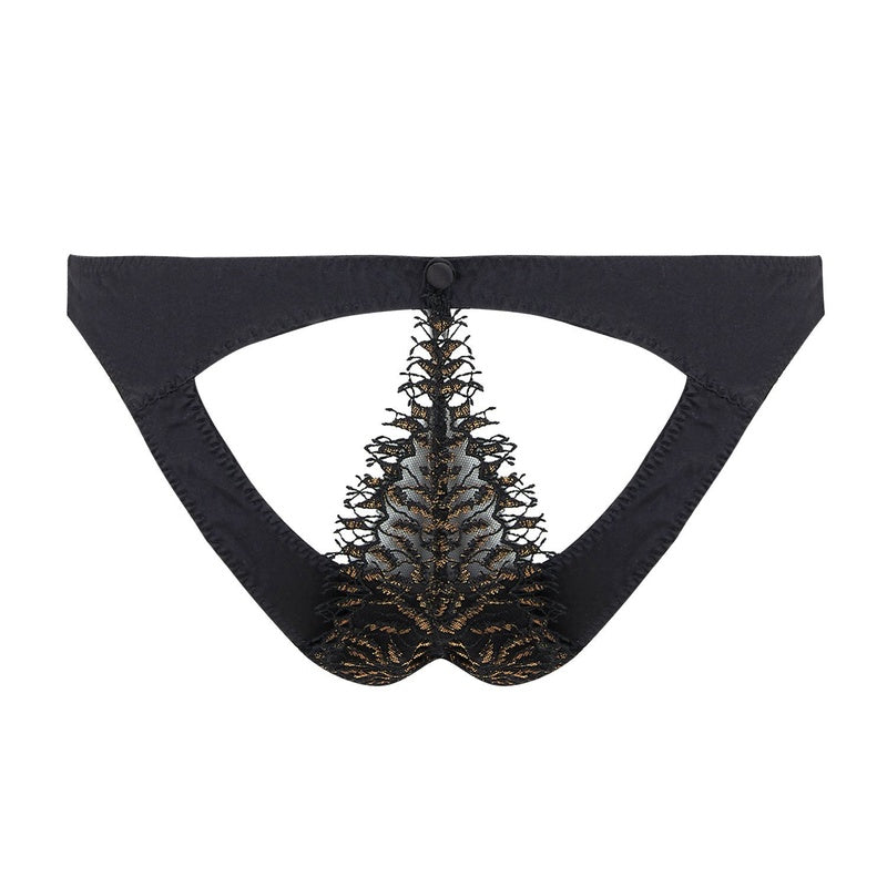 Calcinha Cueca Felino Aberta Bronze