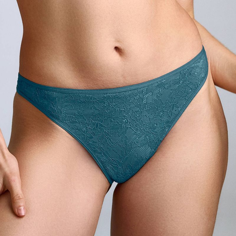 Calcinha Fio Dental Space Odyssey Teal Lace