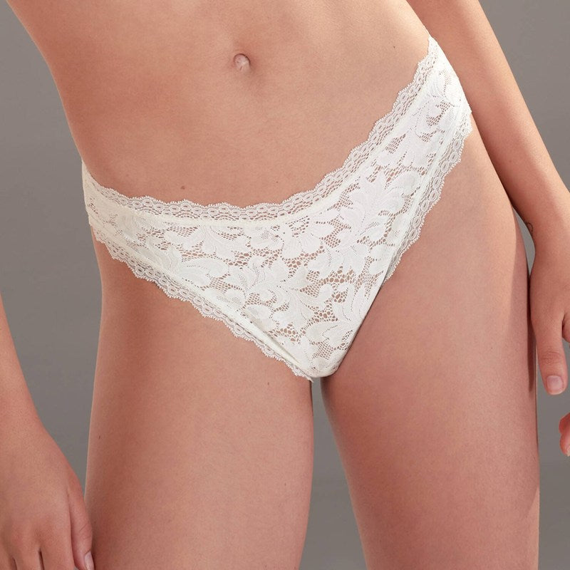 Calcinha Cueca de Renda Maili Dentelle Écume