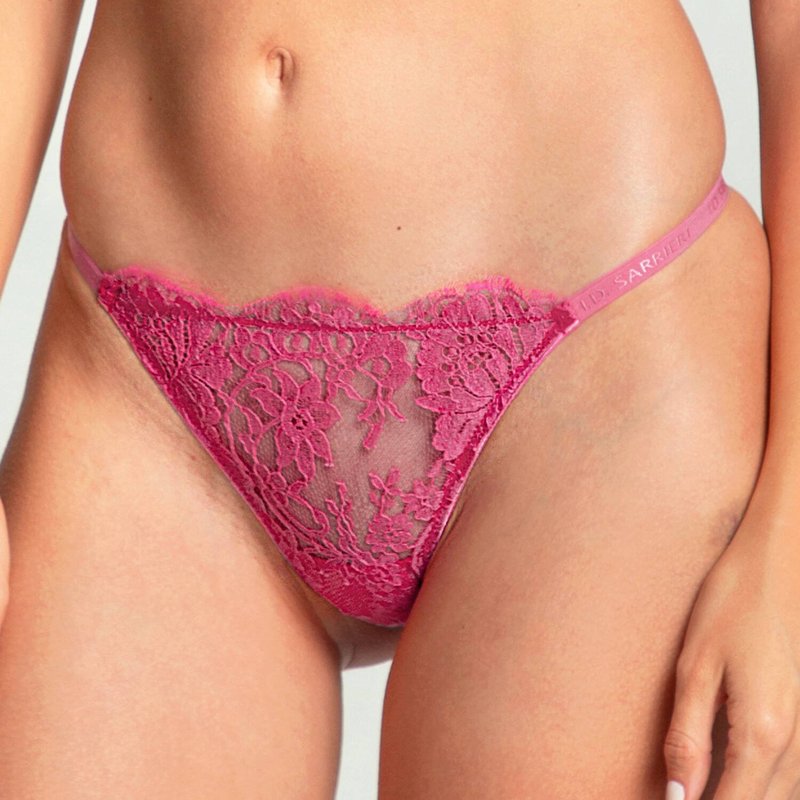 Calcinha Fio Dental de Renda Uma noite em Marrakech Cyclamen