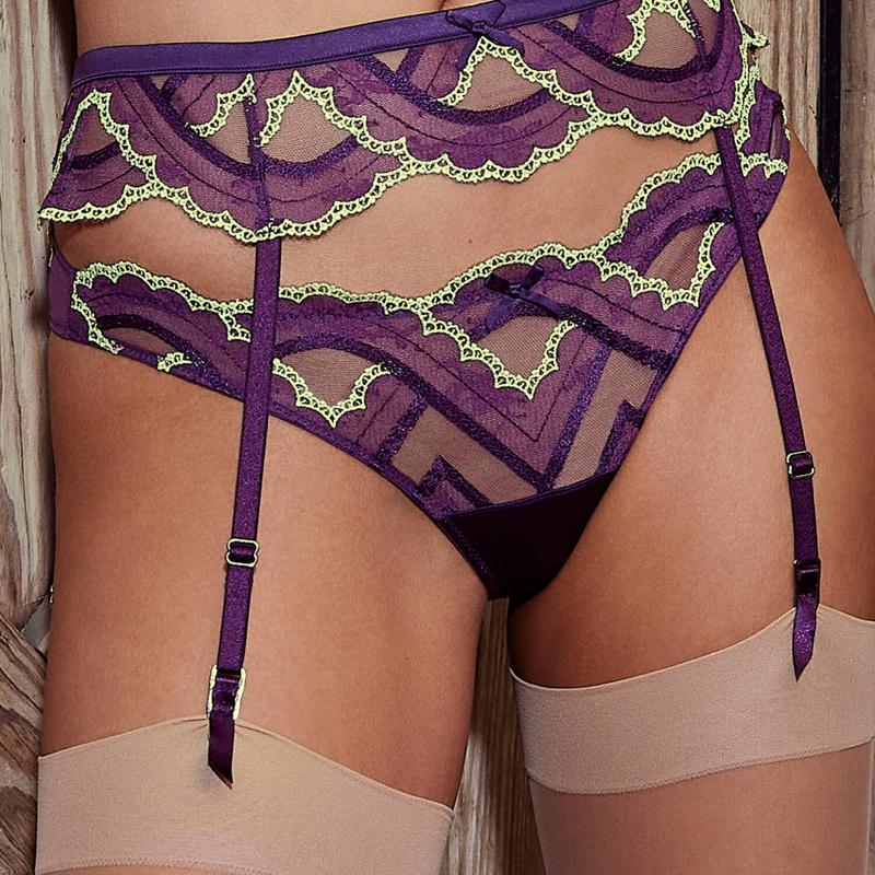 Calcinha Brasileira de Renda Hendrix Midnight Purple