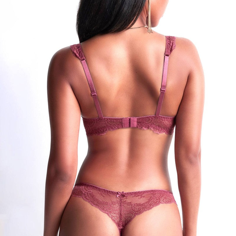 Calcinha Fio Dental de Renda Danse des Sens Amoreira