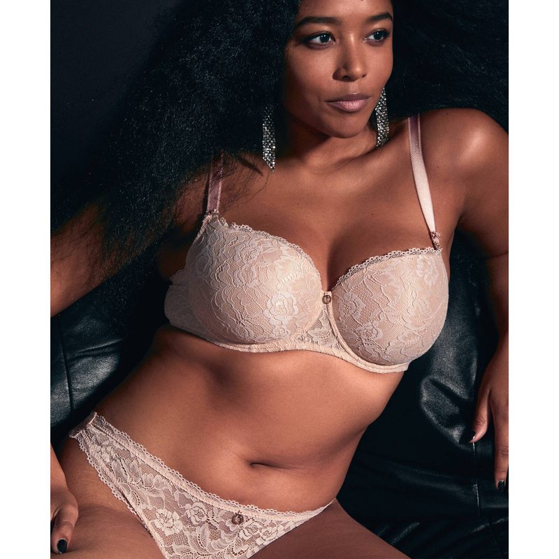 Calcinha Renda Fio Dental Rosessence Care Nude dEté