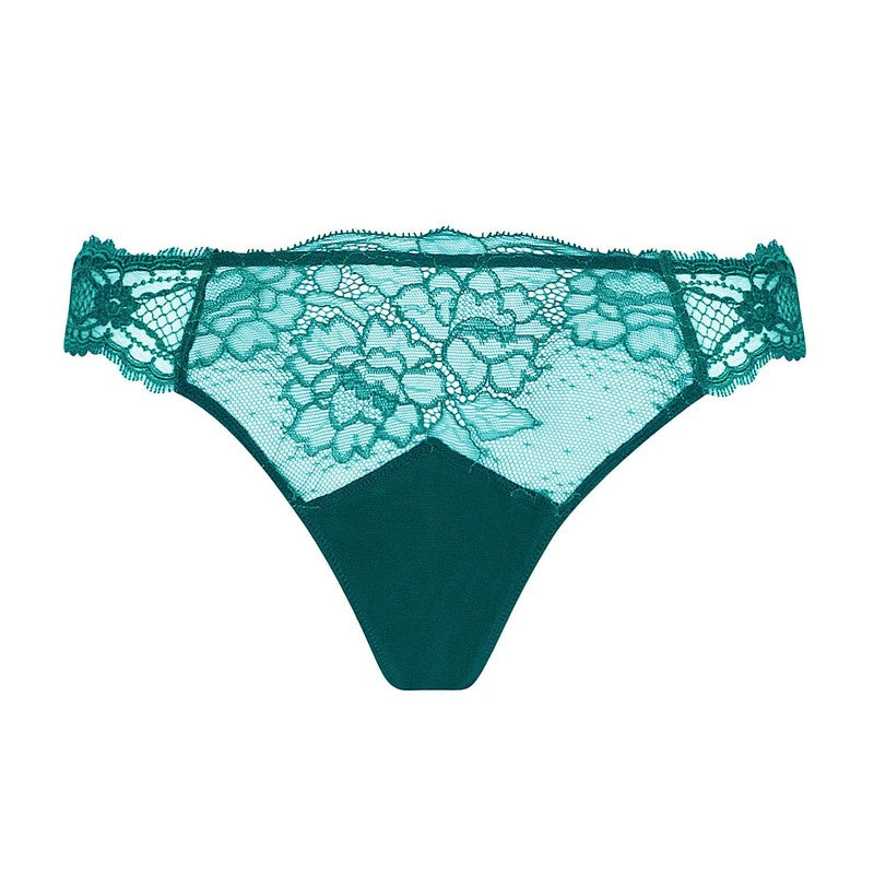 Calcinha Lace Fio Dental Sublime en Dentelle Vert Princesse
