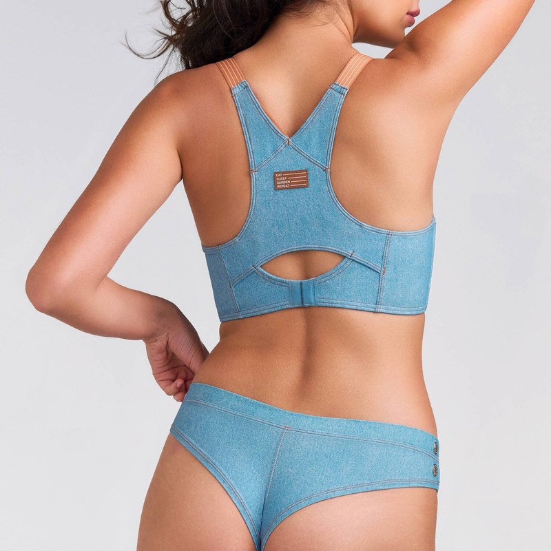 Calcinha Fio Dental Gardenista Denim