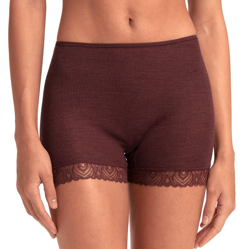 Calcinha Lã e Seda Hipster Woolen Lace Vivid Brown