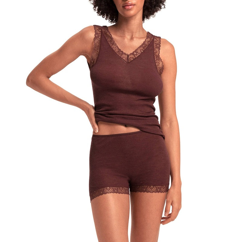 Calcinha Lã e Seda Hipster Woolen Lace Vivid Brown