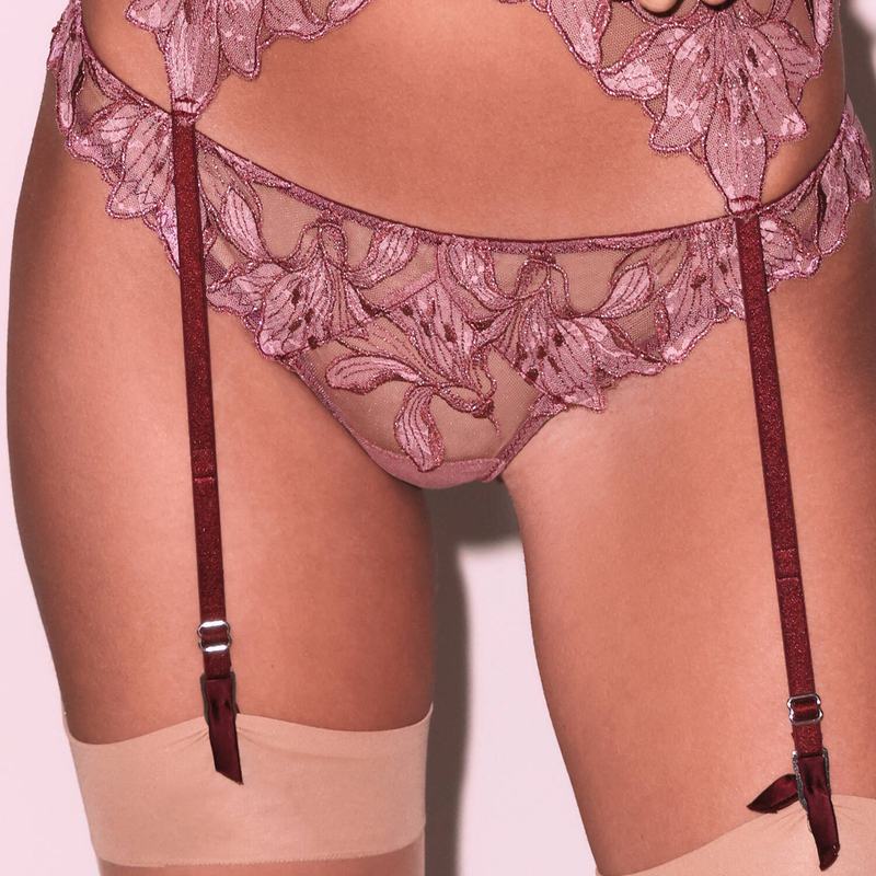 Calcinha Fio Dental Lurex e Renda Lily Amarena