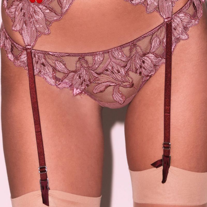 Calcinha Fio Dental Lurex e Renda Lily Amarena