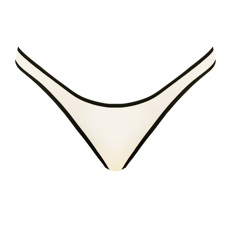 Calcinha Fio Dental Transparente decotada Pure Tentation Noir Nude