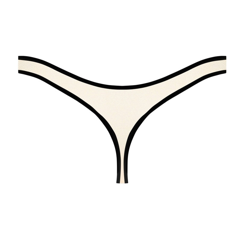 Calcinha Fio Dental Transparente decotada Pure Tentation Noir Nude