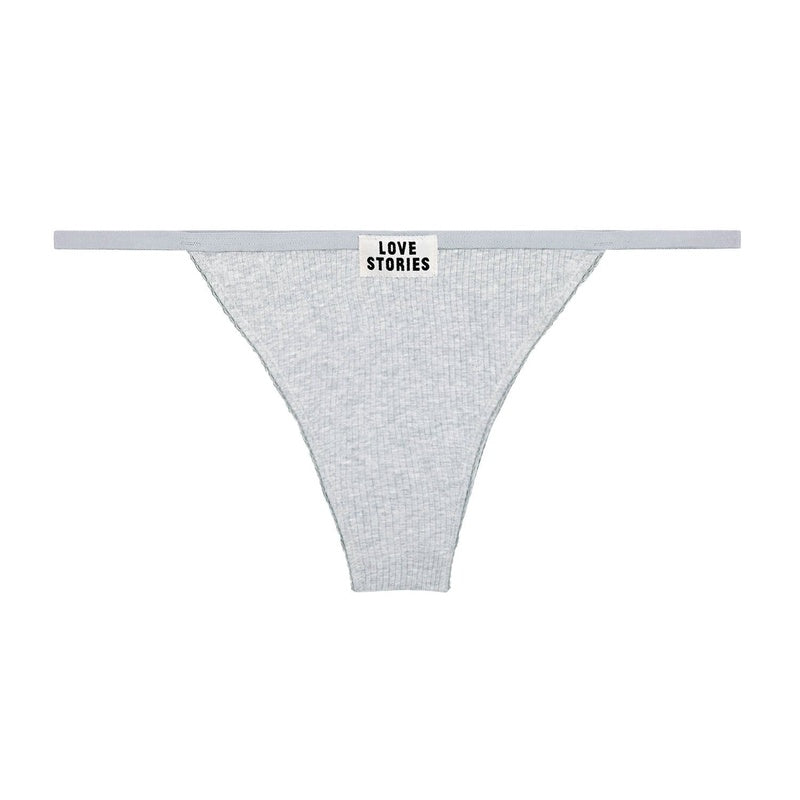 Calcinha Fio Dental de algodão Rosie Wild e Soft Grey
